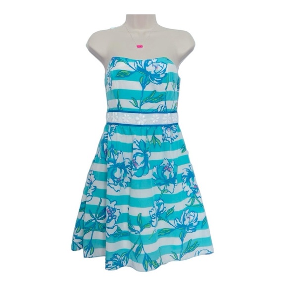 Lilly Pulitzer Dress “Shorely Blue Tossing The Line” SZ 0 - Picture 11 of 11